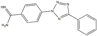 4-(5-phenyl-2H-1,2,3,4-tetrazol-2-yl)benzene-1-carboximidamide Structure