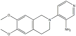 4-(6,7-dimethoxy-1,2,3,4-tetrahydroisoquinolin-2-yl)pyridin-3-amine 结构式