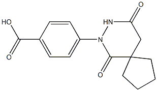 4-(6,9-dioxo-7,8-diazaspiro[4.5]dec-7-yl)benzoic acid,,结构式