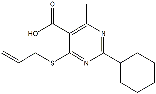 4-(allylthio)-2-cyclohexyl-6-methylpyrimidine-5-carboxylic acid