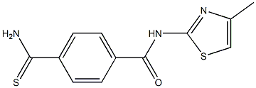 4-(aminocarbonothioyl)-N-(4-methyl-1,3-thiazol-2-yl)benzamide Structure