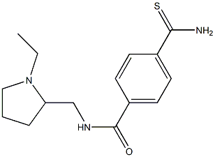 4-(aminocarbonothioyl)-N-[(1-ethylpyrrolidin-2-yl)methyl]benzamide,,结构式