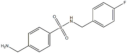 4-(aminomethyl)-N-(4-fluorobenzyl)benzenesulfonamide 化学構造式