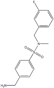 4-(aminomethyl)-N-[(3-fluorophenyl)methyl]-N-methylbenzene-1-sulfonamide