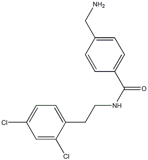 4-(aminomethyl)-N-[2-(2,4-dichlorophenyl)ethyl]benzamide Struktur