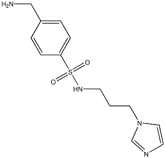 4-(aminomethyl)-N-[3-(1H-imidazol-1-yl)propyl]benzene-1-sulfonamide Structure