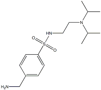 4-(aminomethyl)-N-{2-[bis(propan-2-yl)amino]ethyl}benzene-1-sulfonamide Structure