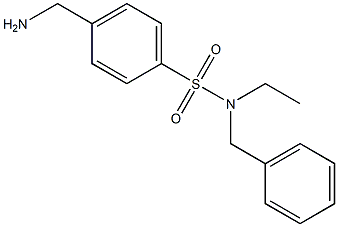 4-(aminomethyl)-N-benzyl-N-ethylbenzene-1-sulfonamide,,结构式