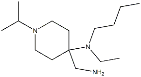 4-(aminomethyl)-N-butyl-N-ethyl-1-isopropylpiperidin-4-amine 结构式