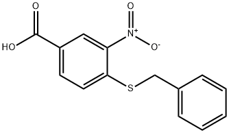 4-(benzylsulfanyl)-3-nitrobenzoic acid 化学構造式