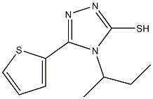 4-(butan-2-yl)-5-(thiophen-2-yl)-4H-1,2,4-triazole-3-thiol,,结构式