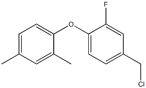 4-(chloromethyl)-1-(2,4-dimethylphenoxy)-2-fluorobenzene,,结构式