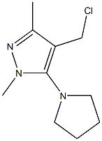 4-(chloromethyl)-1,3-dimethyl-5-(pyrrolidin-1-yl)-1H-pyrazole Structure
