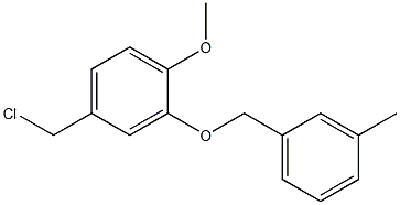 4-(chloromethyl)-1-methoxy-2-[(3-methylphenyl)methoxy]benzene Struktur