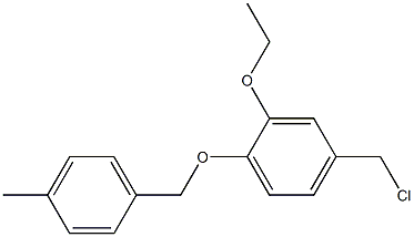 4-(chloromethyl)-2-ethoxy-1-[(4-methylphenyl)methoxy]benzene Struktur