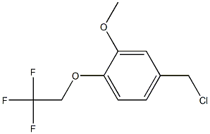 4-(chloromethyl)-2-methoxy-1-(2,2,2-trifluoroethoxy)benzene,,结构式