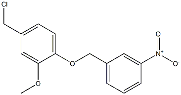 4-(chloromethyl)-2-methoxy-1-[(3-nitrophenyl)methoxy]benzene,,结构式