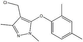 4-(chloromethyl)-5-(2,4-dimethylphenoxy)-1,3-dimethyl-1H-pyrazole 化学構造式