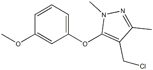 4-(chloromethyl)-5-(3-methoxyphenoxy)-1,3-dimethyl-1H-pyrazole Structure