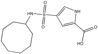 4-(cyclooctylsulfamoyl)-1H-pyrrole-2-carboxylic acid,,结构式