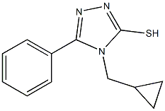 4-(cyclopropylmethyl)-5-phenyl-4H-1,2,4-triazole-3-thiol,,结构式