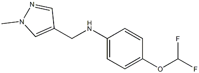 4-(difluoromethoxy)-N-[(1-methyl-1H-pyrazol-4-yl)methyl]aniline Structure