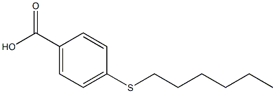 4-(hexylsulfanyl)benzoic acid,,结构式