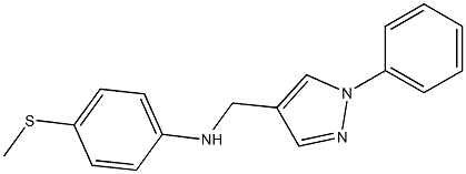 4-(methylsulfanyl)-N-[(1-phenyl-1H-pyrazol-4-yl)methyl]aniline Structure