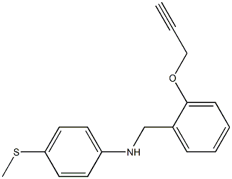 4-(methylsulfanyl)-N-{[2-(prop-2-yn-1-yloxy)phenyl]methyl}aniline Struktur