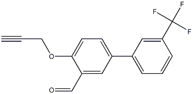 4-(prop-2-ynyloxy)-3'-(trifluoromethyl)-1,1'-biphenyl-3-carbaldehyde Struktur