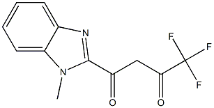 4,4,4-trifluoro-1-(1-methyl-1H-1,3-benzodiazol-2-yl)butane-1,3-dione Struktur