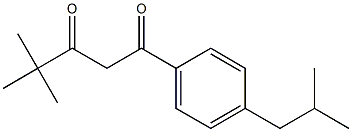 4,4-dimethyl-1-[4-(2-methylpropyl)phenyl]pentane-1,3-dione 结构式