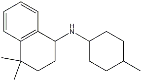 4,4-dimethyl-N-(4-methylcyclohexyl)-1,2,3,4-tetrahydronaphthalen-1-amine 结构式