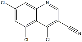 4,5,7-trichloroquinoline-3-carbonitrile 化学構造式