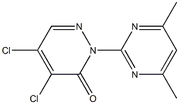 4,5-dichloro-2-(4,6-dimethylpyrimidin-2-yl)pyridazin-3(2H)-one Struktur