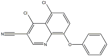4,5-dichloro-8-phenoxyquinoline-3-carbonitrile,,结构式