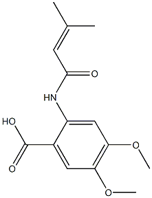 4,5-dimethoxy-2-(3-methylbut-2-enamido)benzoic acid Structure