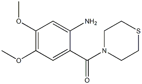 4,5-dimethoxy-2-(thiomorpholin-4-ylcarbonyl)aniline 结构式