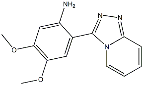 4,5-dimethoxy-2-[1,2,4]triazolo[4,3-a]pyridin-3-ylaniline 结构式