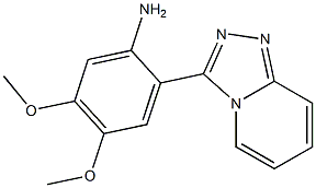 4,5-dimethoxy-2-[1,2,4]triazolo[4,3-a]pyridin-3-ylaniline 化学構造式