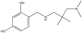 4-[({2-[(dimethylamino)methyl]-2-methylpropyl}amino)methyl]benzene-1,3-diol,,结构式