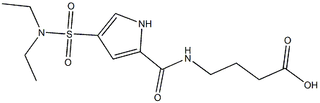 4-[({4-[(diethylamino)sulfonyl]-1H-pyrrol-2-yl}carbonyl)amino]butanoic acid,,结构式