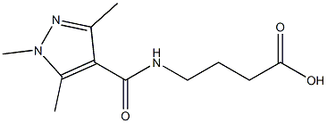 4-[(1,3,5-trimethyl-1H-pyrazol-4-yl)formamido]butanoic acid Structure