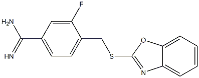 4-[(1,3-benzoxazol-2-ylsulfanyl)methyl]-3-fluorobenzene-1-carboximidamide 结构式