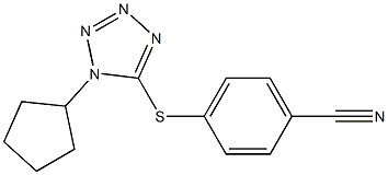 4-[(1-cyclopentyl-1H-1,2,3,4-tetrazol-5-yl)sulfanyl]benzonitrile Struktur