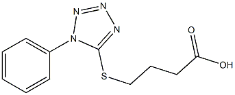 4-[(1-phenyl-1H-1,2,3,4-tetrazol-5-yl)sulfanyl]butanoic acid Struktur
