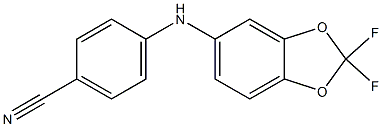 4-[(2,2-difluoro-2H-1,3-benzodioxol-5-yl)amino]benzonitrile Struktur
