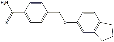 4-[(2,3-dihydro-1H-inden-5-yloxy)methyl]benzene-1-carbothioamide Structure