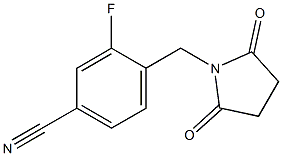 4-[(2,5-dioxopyrrolidin-1-yl)methyl]-3-fluorobenzonitrile Structure