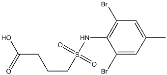 4-[(2,6-dibromo-4-methylphenyl)sulfamoyl]butanoic acid Struktur